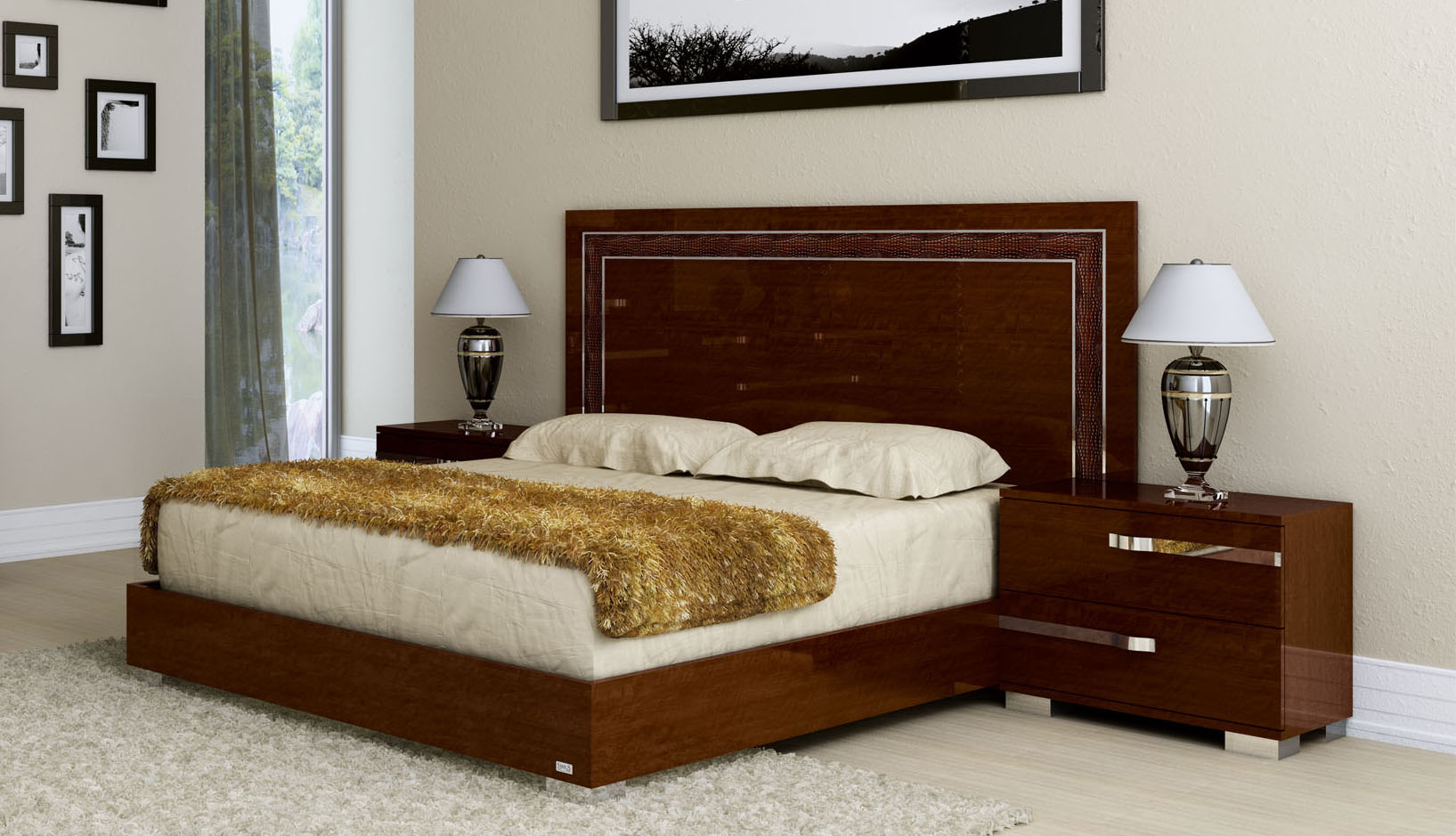 Made in Italy Leather Luxury Platform Bed El Paso Texas AHVOL