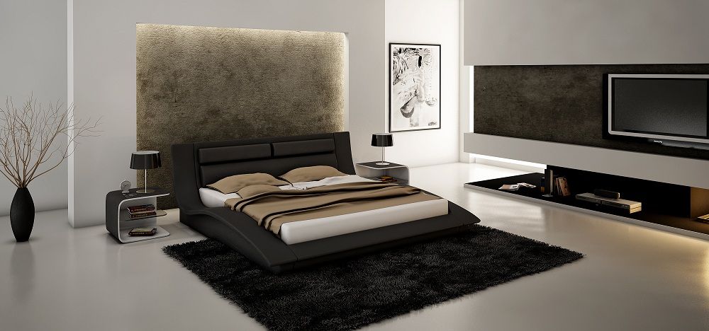Elegant Leather Elite Platform Bed
