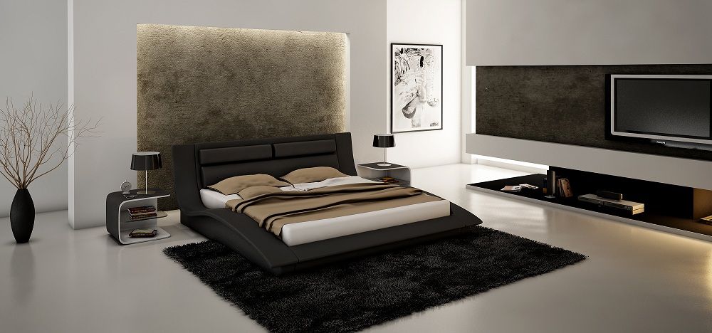 Elegant Leather Elite Platform Bed - Click Image to Close