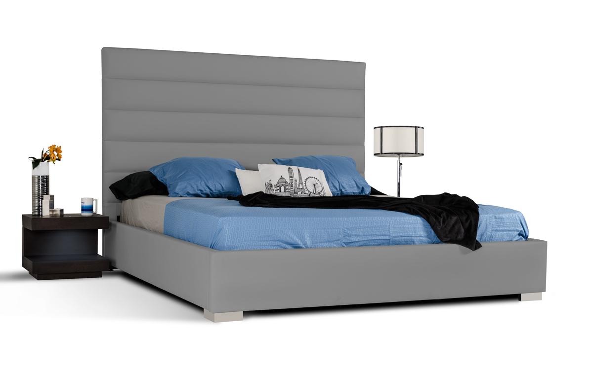 Refined Leather Platform and Headboard Bed Honolulu CDP Hawaii VKAS