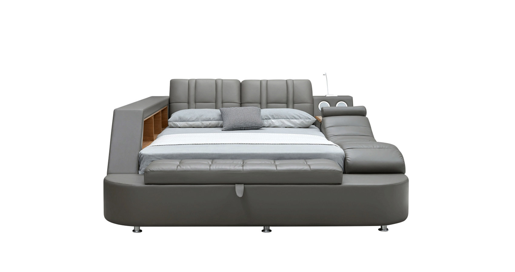 High-class Leather Elite Platform Bed - Click Image to Close