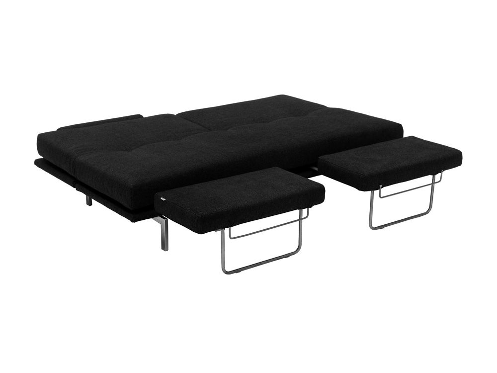 Contemporary Dark Grey Microfiber Sofa Bed - Click Image to Close
