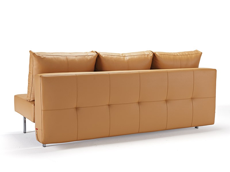 Deluxe Contemporary Camel Leather Sofa Bed - Click Image to Close
