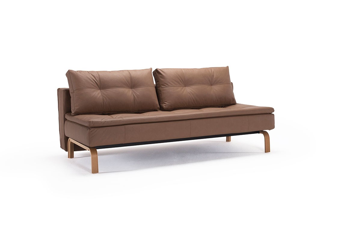Convertible Sofa Bed Upholstered in Fabric or Leather - Click Image to Close