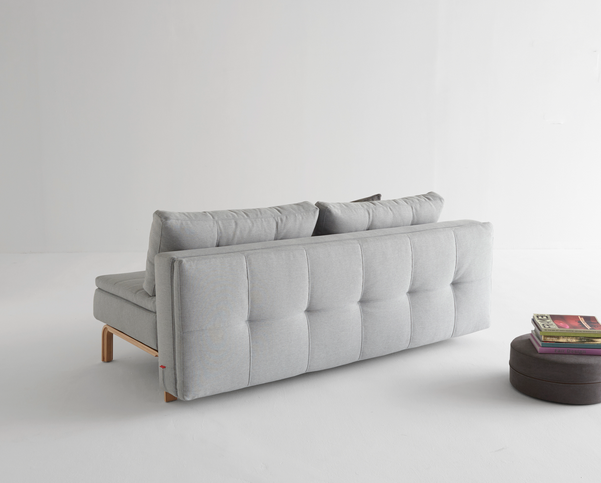 Convertible Sofa Bed Upholstered in Fabric or Leather - Click Image to Close