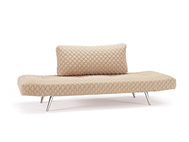 Comfy Daybed Sofa Bed in Sand Finish with Textured Upholstery - Click Image to Close