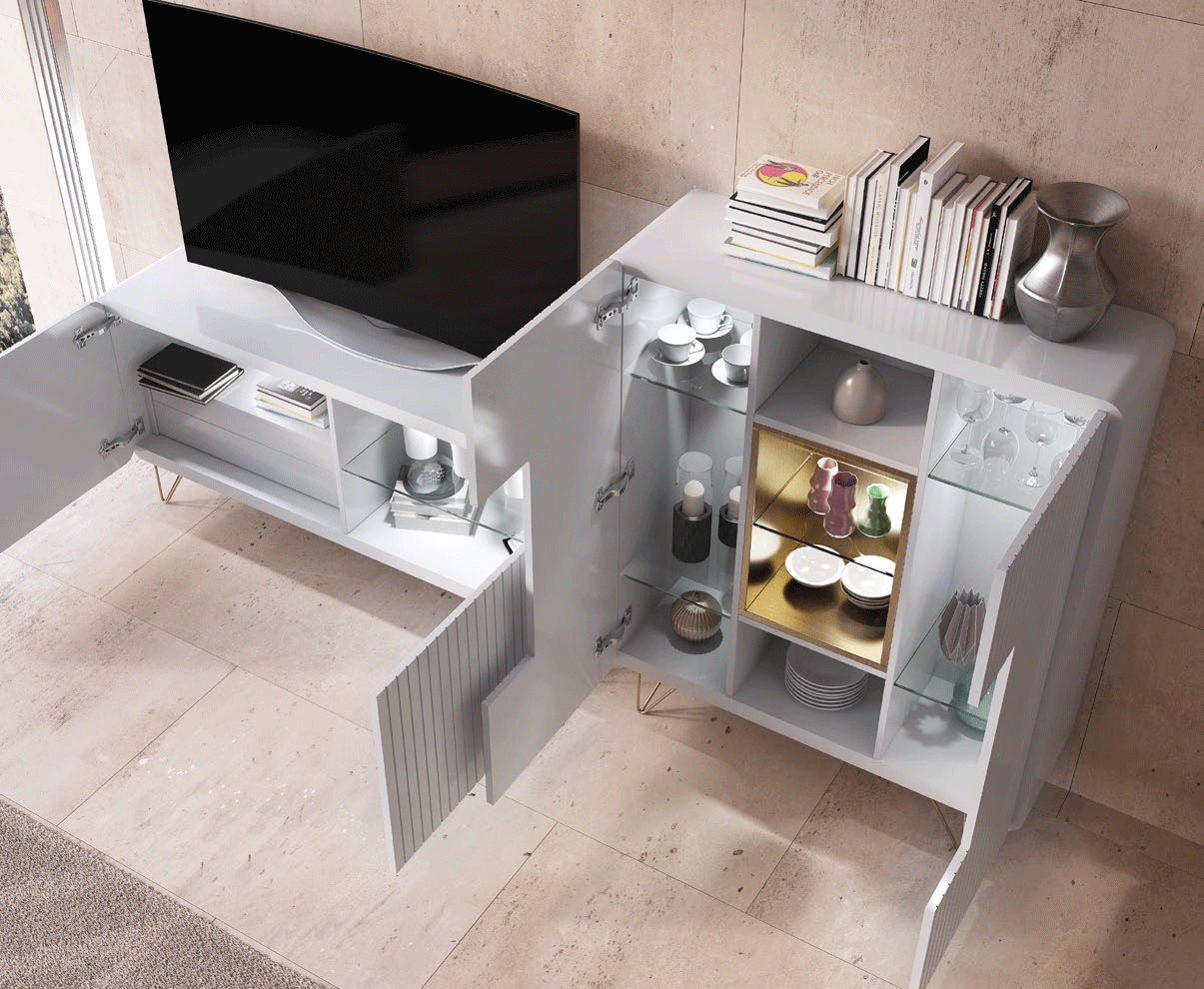 Contemporary Entertainment Wall Unit
