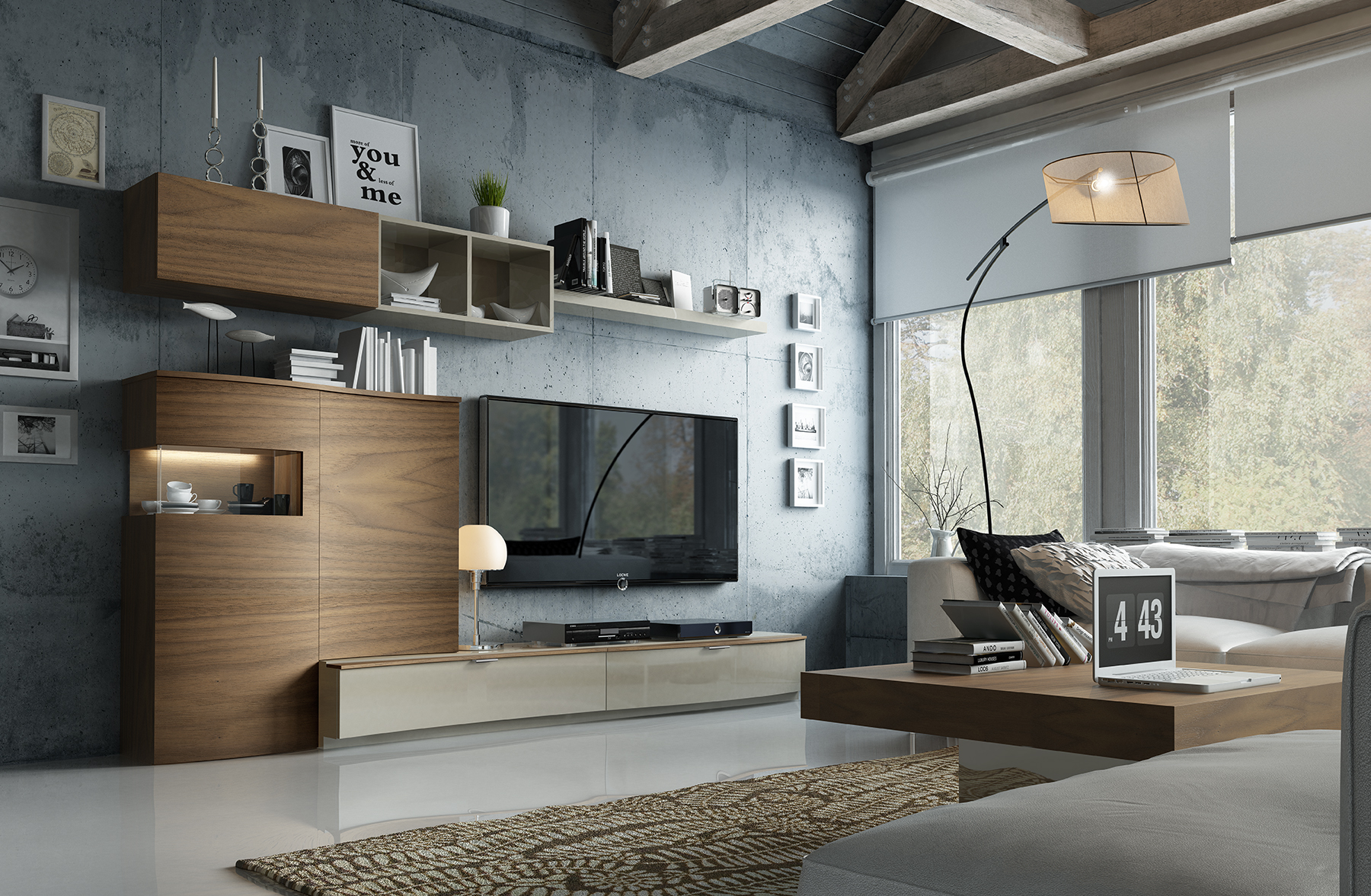 Elegant shop entertainment center