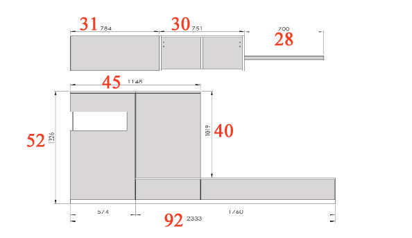 Elegant Living Room Wall Unit with Entertainment Center - Click Image to Close