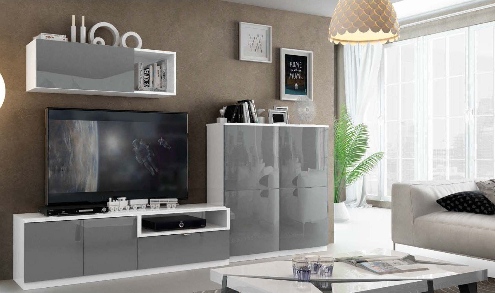 High gloss wall units sales for living room