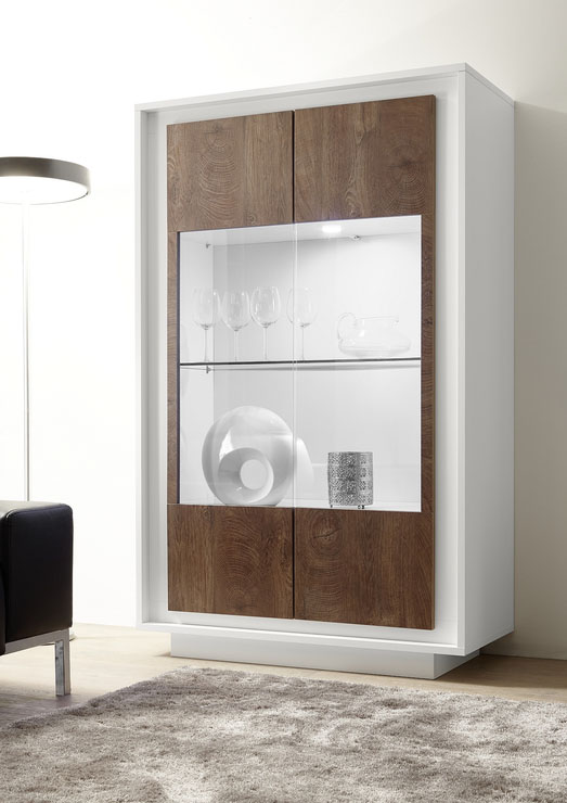 Contemporary Display Wall Unit Butterfly in White Matte Color - Click Image to Close