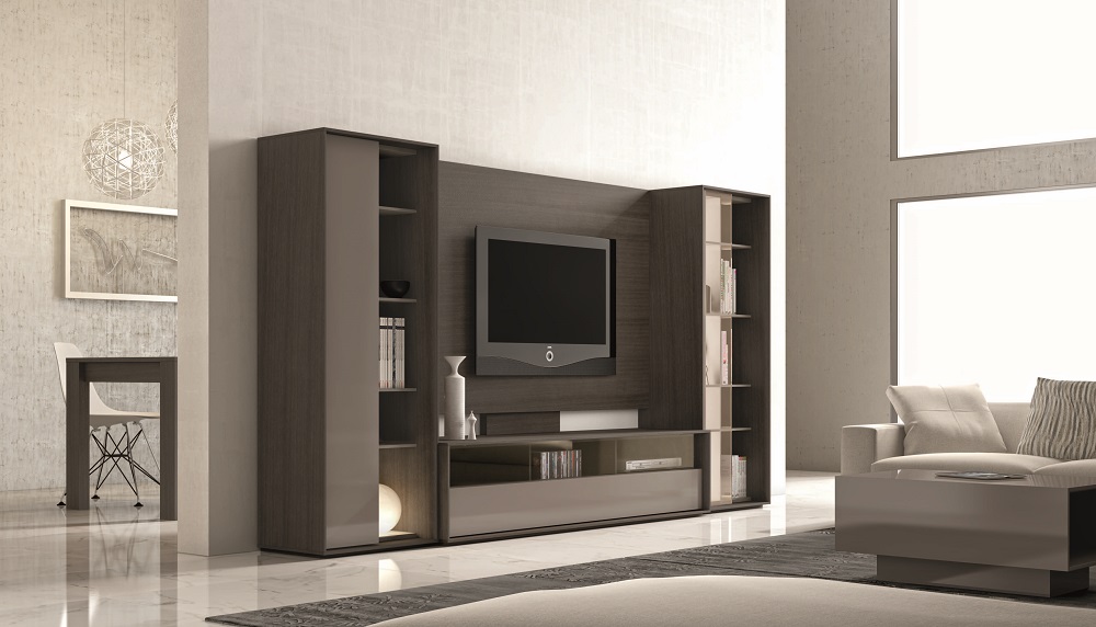 Ultra Contemporary Lacquered Wall Unit With Display Shelves And Media And Wall Units Stylish Accessories