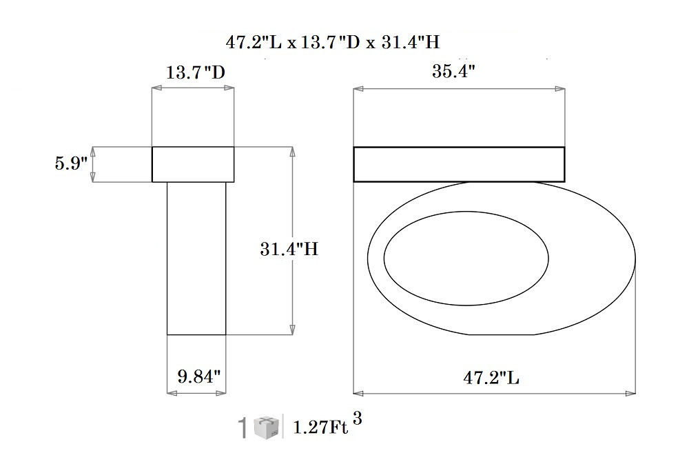 Contemporary Console in White and Black with Arc Design - Click Image to Close